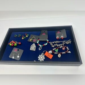 Festive Jewelry Set with Bracelets and Earrings